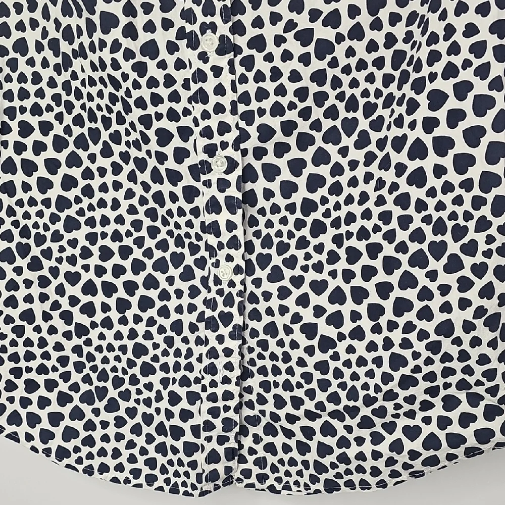 J. Crew Black‎ and White Leopard Print Button-Down Shirt Size XS